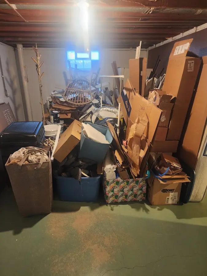 Roll-off dumpster container at job site for 6 Yard Dumpster Rental in Pepper Pike